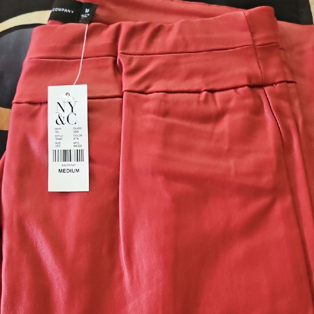 New York & Company Red Ankle Pants